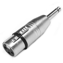AD XLR F - 6.3 M TS Adapter, 3pin xlr female to 1/4'' mono j