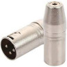 AD XLR M - 3.5 F TS Adapter, 3pin xlr male to 1/8'' mono fem