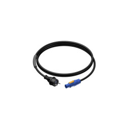SHUKO M - POWERCON 1M Black power cable,3x1.5mm2 OFC