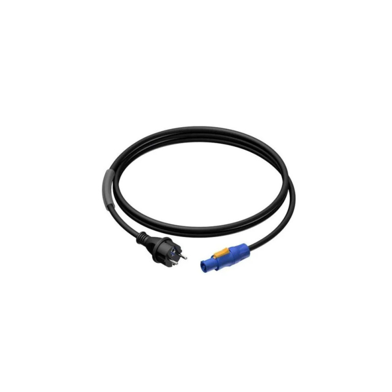 SHUKO M - POWERCON 1M Black power cable,3x1.5mm2 OFC