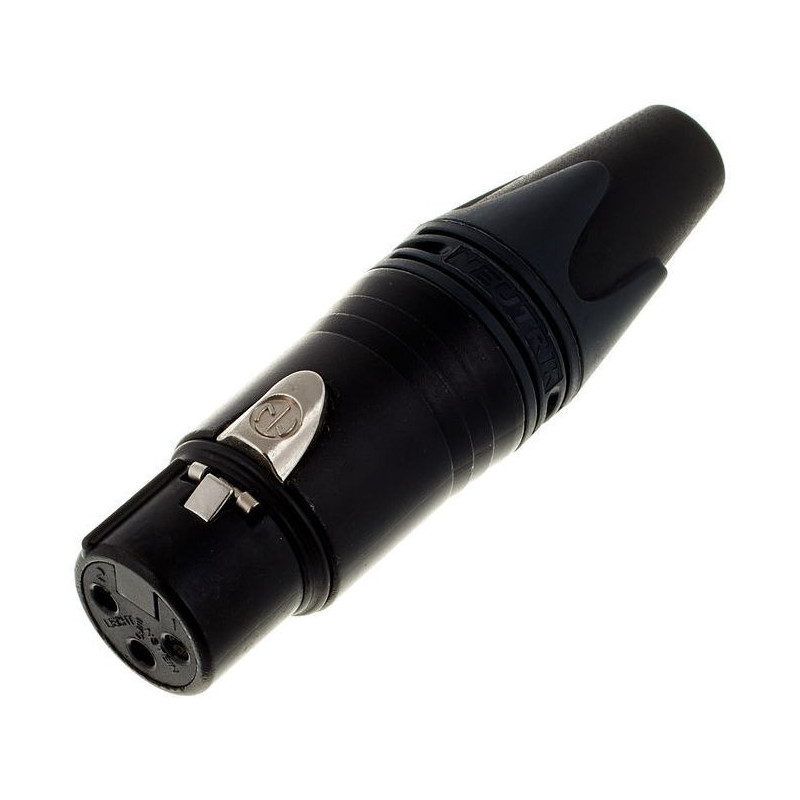 XLR F BL 3pin xlr female, black