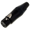 XLR F BL 3pin xlr female, black