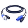 XLR F+GPOW - XLR M+BPOW 3M Black Hybrid cable OFC