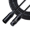 XLR M - XLR F 3M Black flexible microphone cable OFC