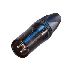 XLR M BL 3pin xlr male, black