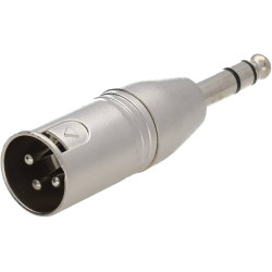 AD XLR M - 6.3 M TRS Adapter, 3pin xlr male to 1/4'' stereo