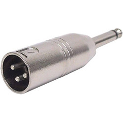 AD XLR M - 6.3 M TS Adapter, 3pin xlr male to 1/4'' mono jac