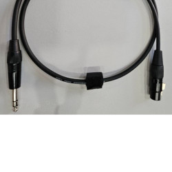 XLR F - 6.3 M TRS 1M Black flexible microphone cable OFC