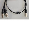 XLR M - 2xXLR F 1M Black audio link cable OFC