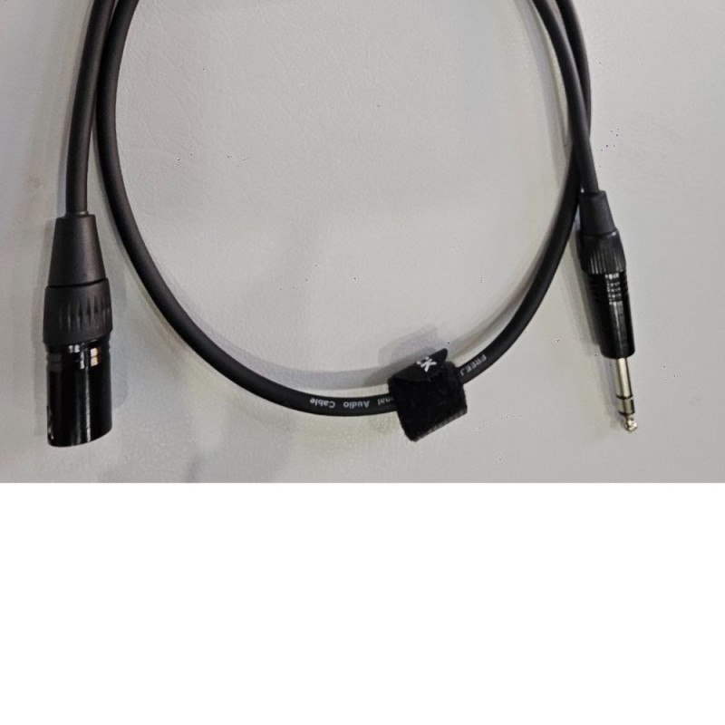 XLR M - 6.3 M TRS 1M Black flexible microphone cable OFC