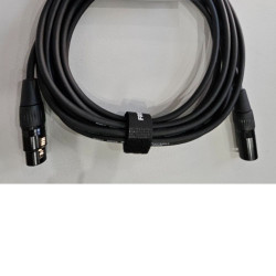 XLR M - XLR F 10M Black flexible microphone cable OFC