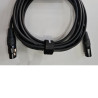 XLR M - XLR F 10M Black flexible microphone cable OFC