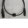 XLR M - XLR F 1M Black flexible microphone cable OFC
