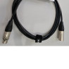 XLR M - XLR F 2M DMX Black DMX cable OFC