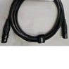 XLR M - XLR F 3M Black flexible microphone cable OFC
