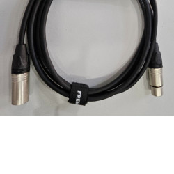 XLR M - XLR F 3M DMX Black DMX cable OFC