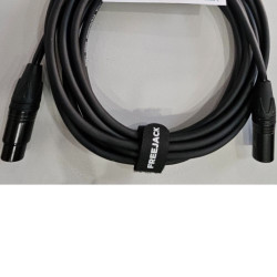 XLR M - XLR F 5M HQ Black High quality microphone cable OFC