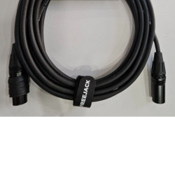 XLR M - XLR F 5M HQ WP Black High quality microphone cable O