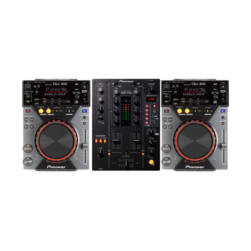 DJ Set Pioneer CDJ400-DJM400 (Rent)