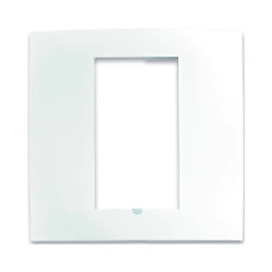 Control4 Square Single Faceplate (White Glass)