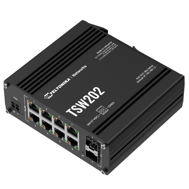 Teltonika TSW202 Managed PoE Switch MANAGED PoE+ SWITCH Teltonika TSW202 Managed PoE Switch MANAGED PoE+ SWITCH